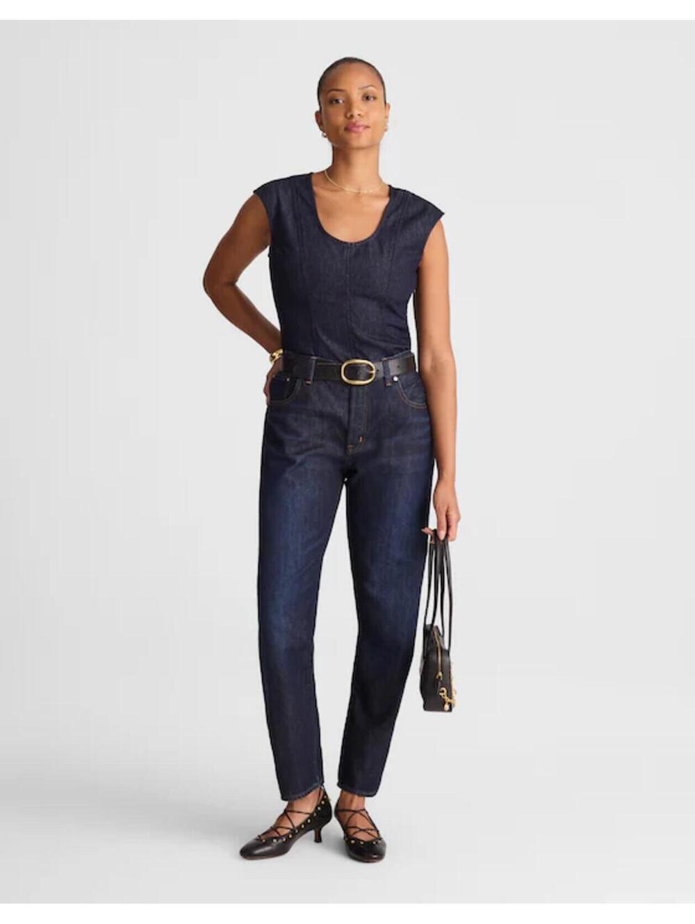 NWT Madewell The Curvy Dean Easy Straight Jean in SoftDrape Foundry 26
